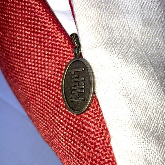 PIER 1 Throw Pillow Nautical Beach Embroidered Coral Pillow Cover 15 x 12 inches - Picture 9 of 10